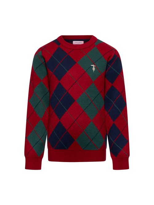 Maglia a girocollo TRUSSARDI | TBA25062MAROSSO BLU VERDE